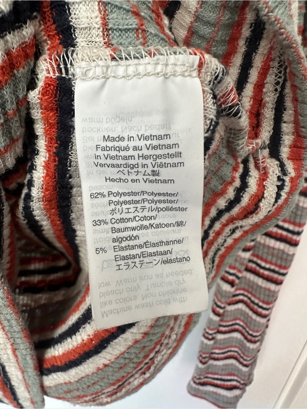 Madewell Striped Ribbed Long Sleeve Top - Red, Gray, Navy, Cream - Picture 8 of 8